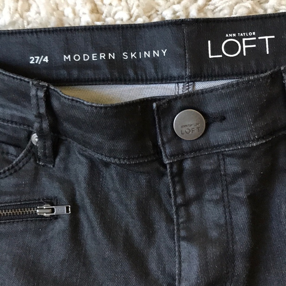 Ann Taylor Lift Black Skinny Jeans Sz 27/4 - Picture 4 of 6